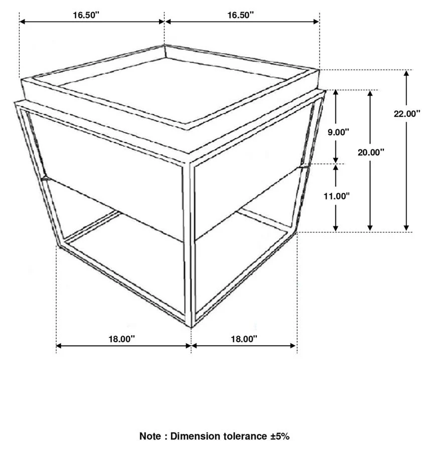 Orion Square Storage Accent Table - Image 6