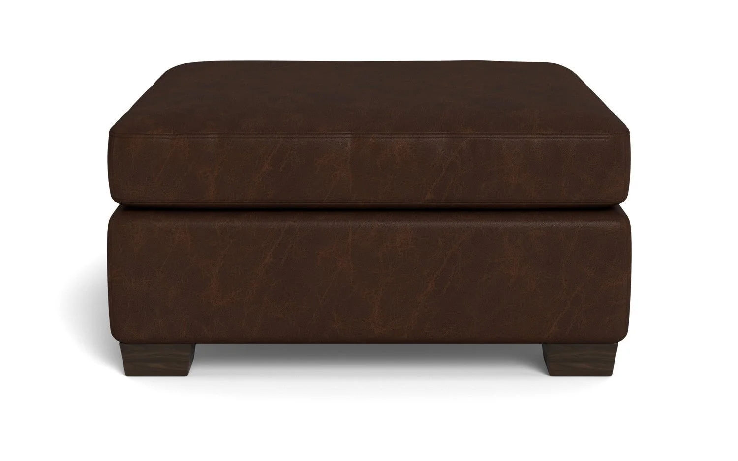 Track Leather Cocktail Ottoman - Image 3