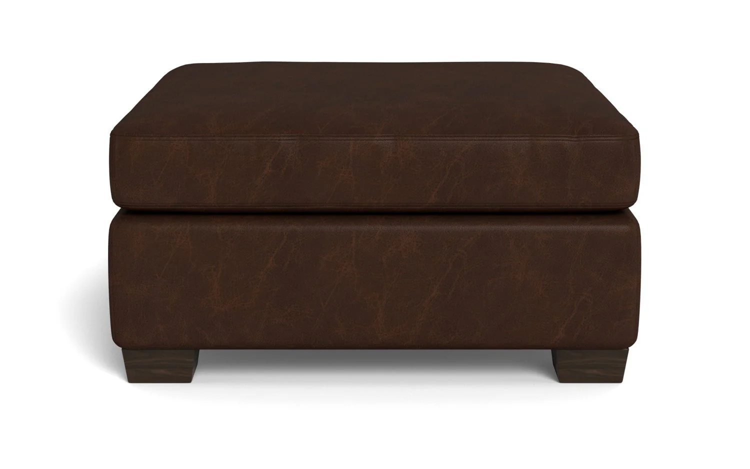 Track Leather Cocktail Ottoman - Image 4