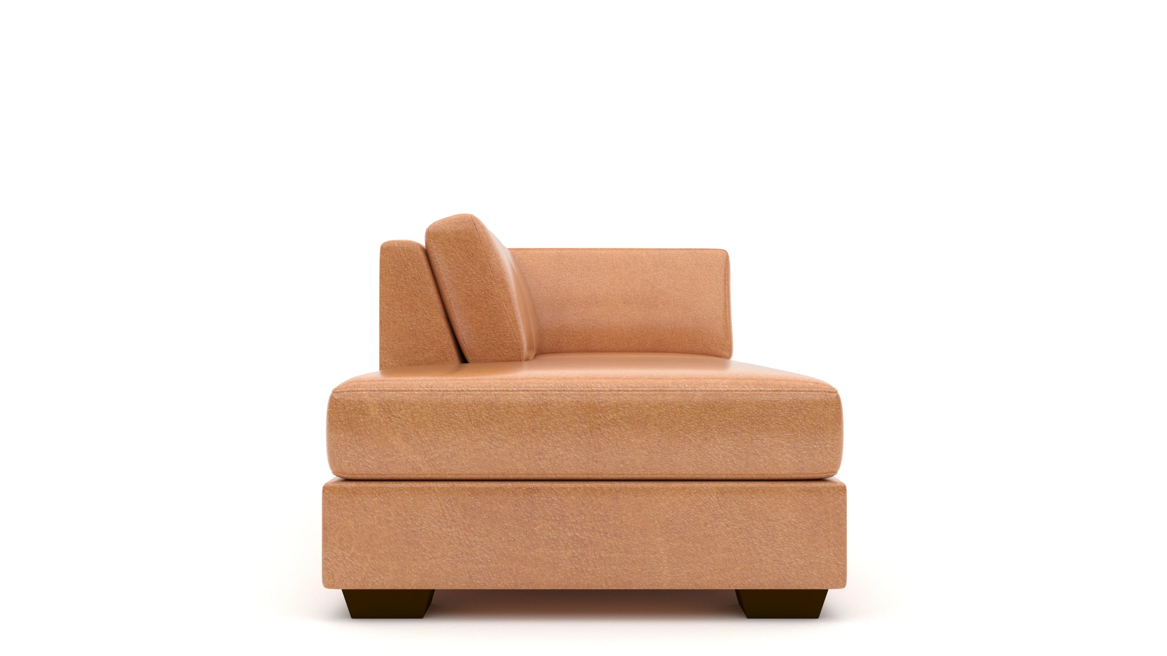 Track Leather LAF Bumper Chaise - Image 3