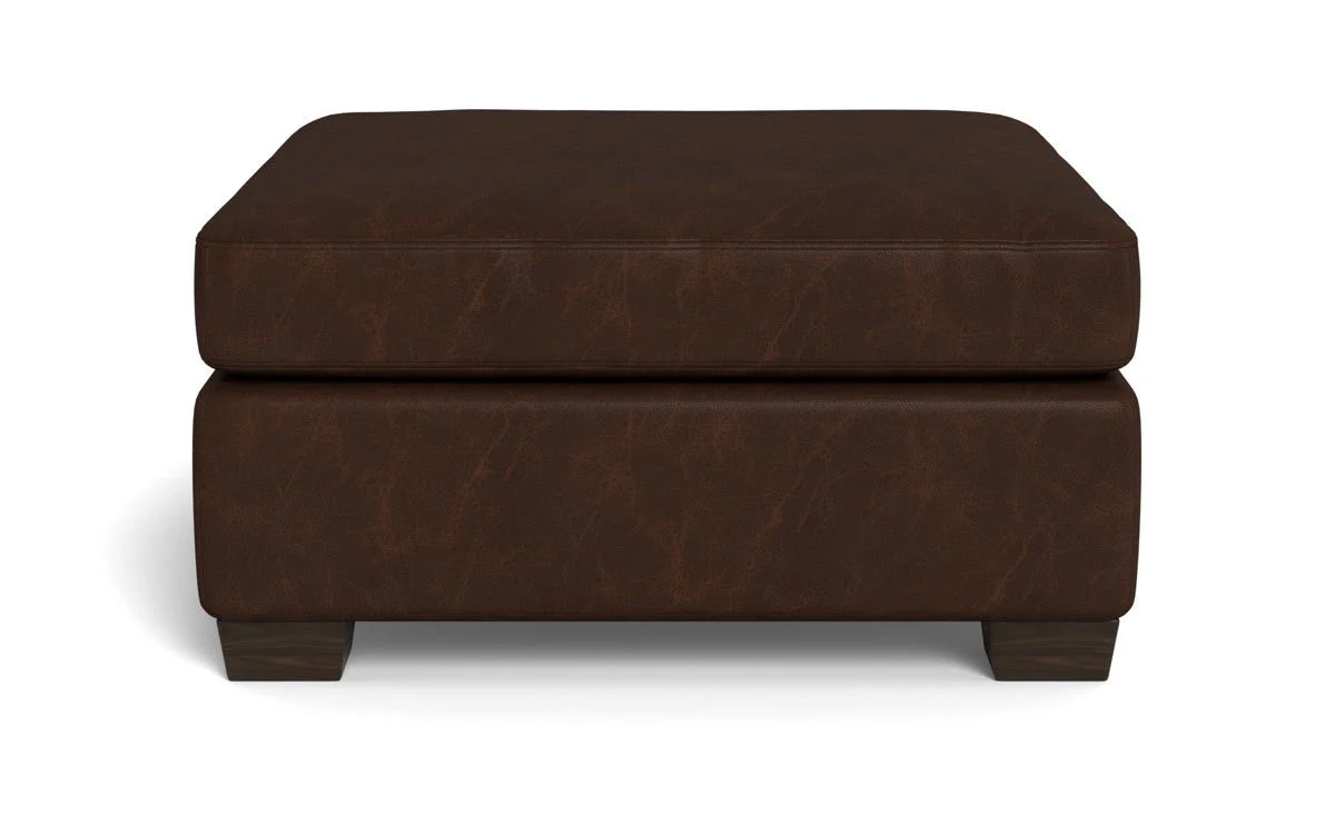 Track Leather Ottoman - Image 3