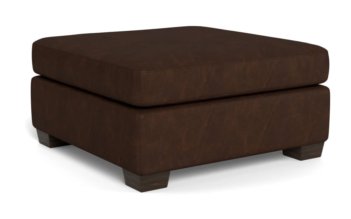 Track Leather Ottoman - Image 5