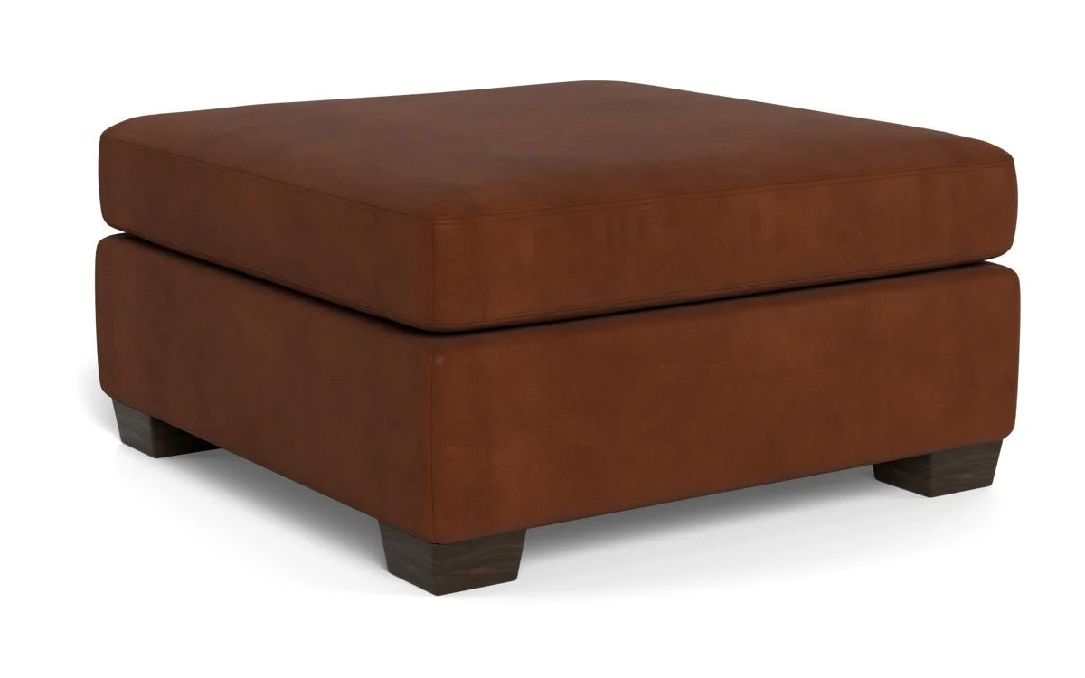 Track Leather Ottoman - Image 9