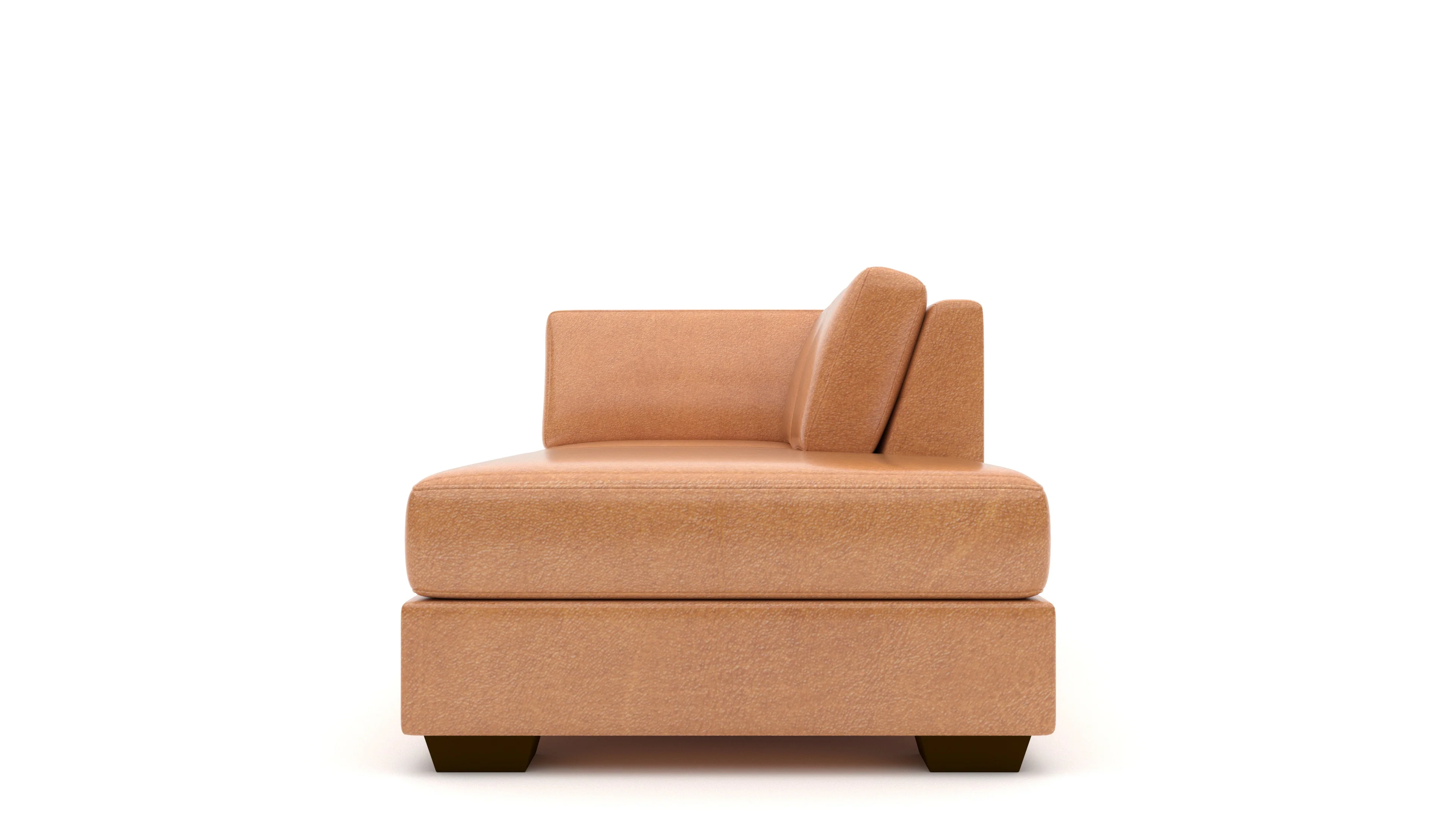 Track Leather RAF Bumper Chaise - Image 3