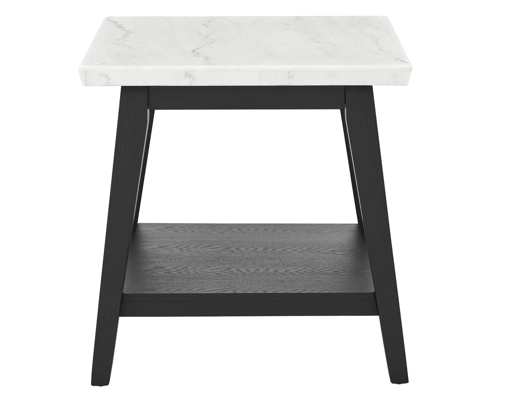 Vienna Black Base White Marble Top End Table - Image 6