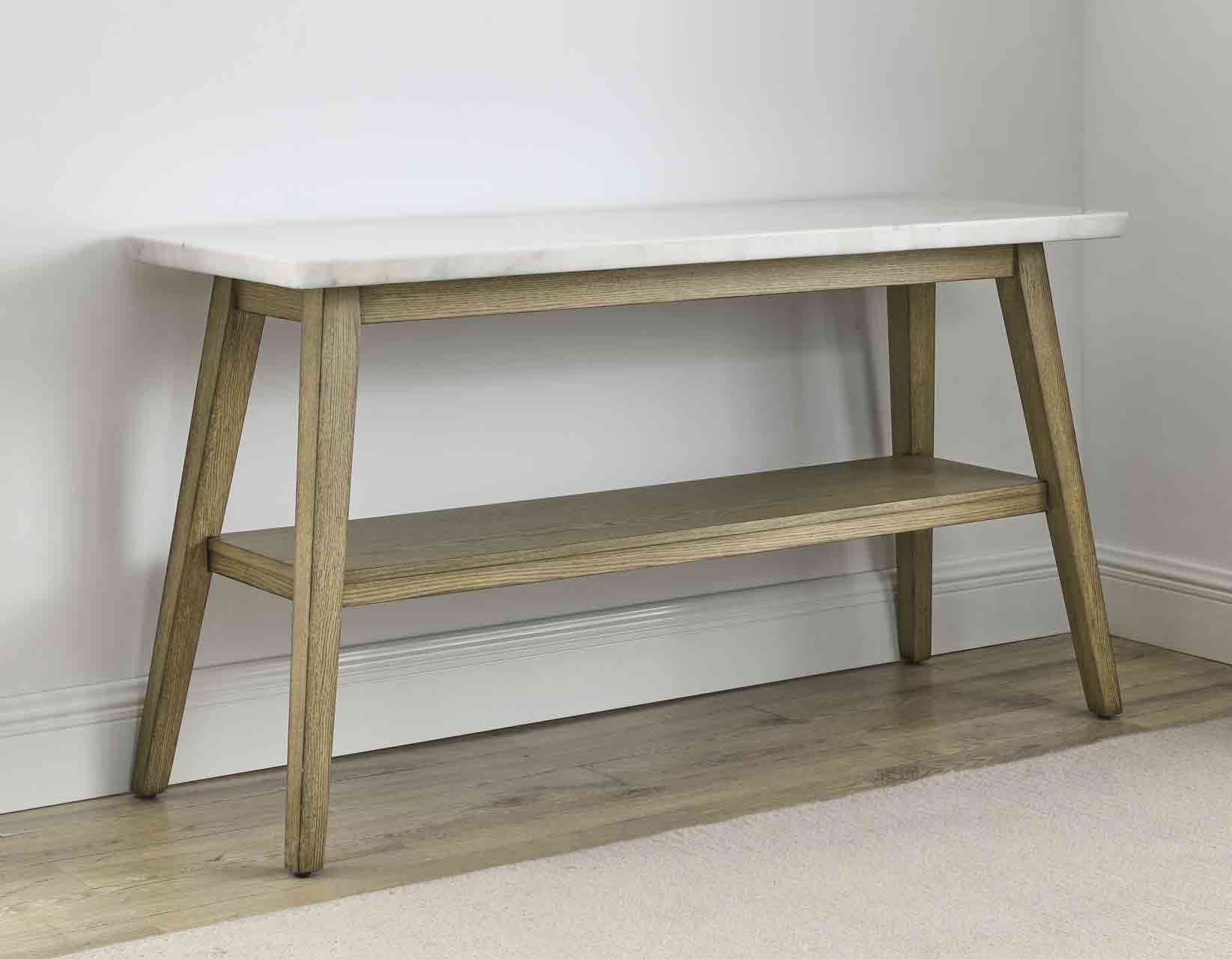 Vienna White Marble Sofa Table - Image 3