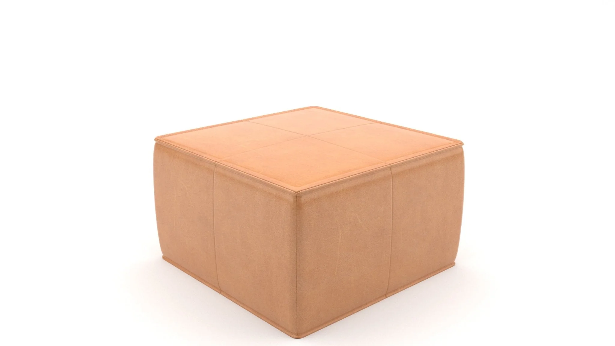 Wade 30" Leather Square Ottoman - Image 16