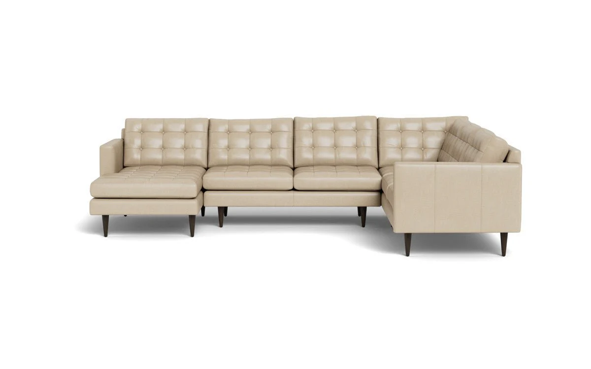 Wallace 130" Leather Corner Sectionals w. Left Chaise - Image 14