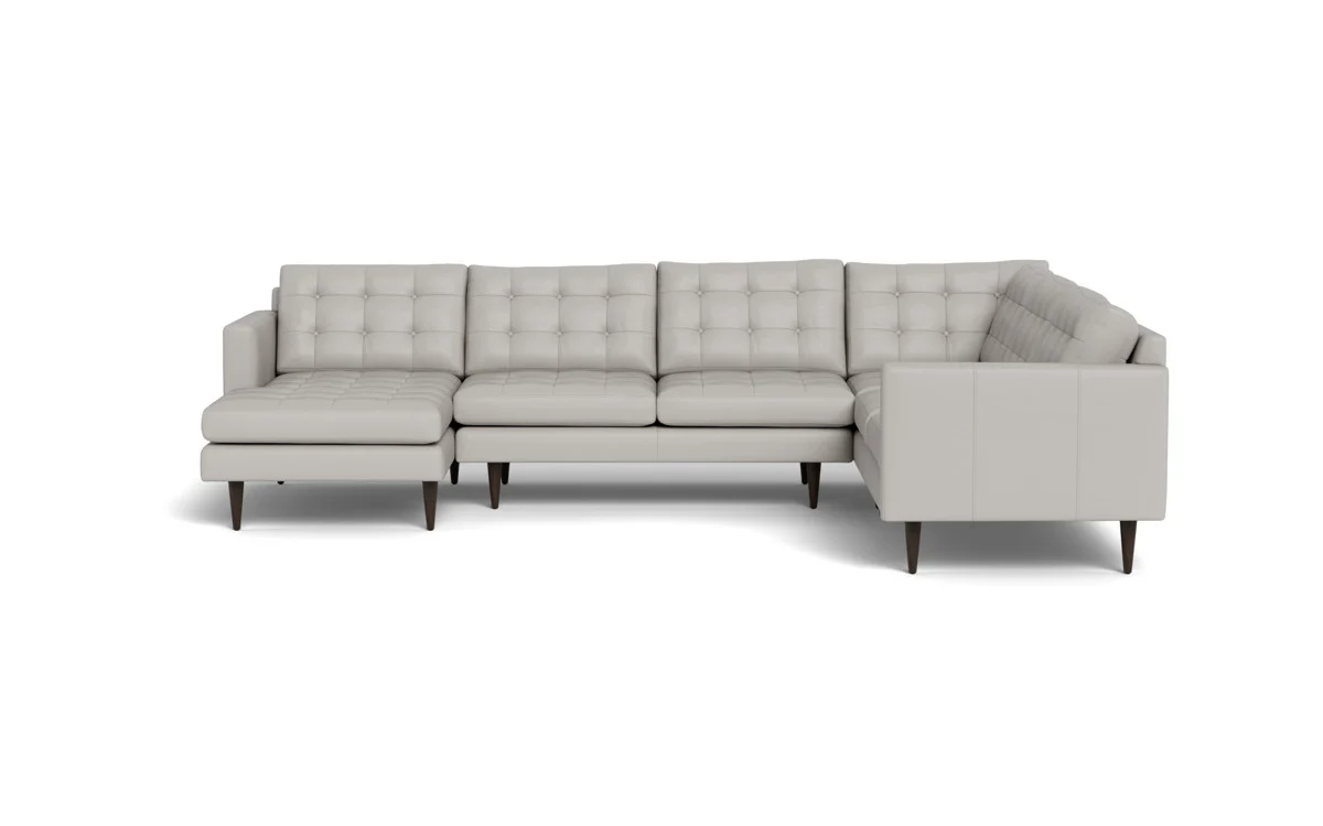 Wallace 130" Leather Corner Sectionals w. Left Chaise - Image 23