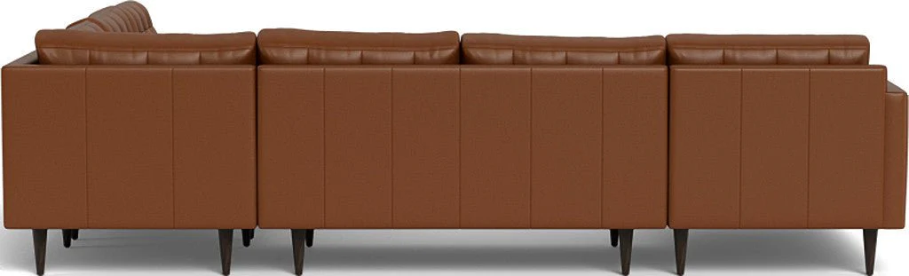 Wallace 130" Leather Corner Sectionals w. Left Chaise - Image 28