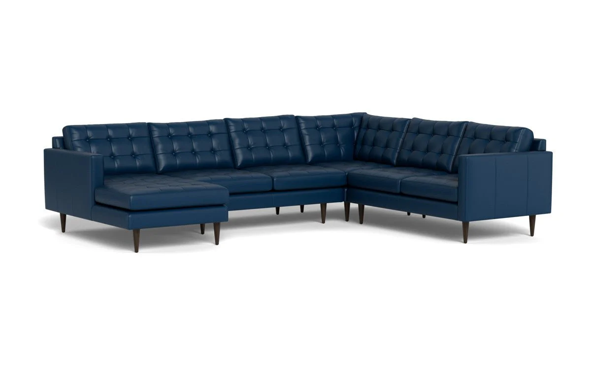 Wallace 130" Leather Corner Sectionals w. Left Chaise - Image 30