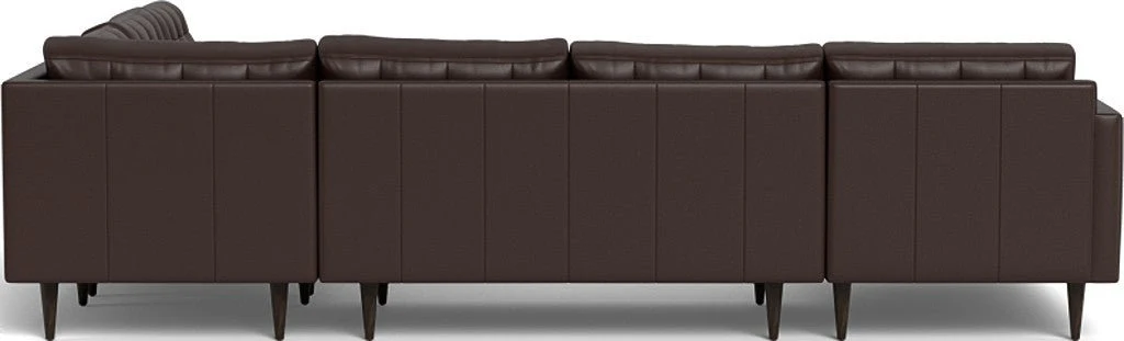 Wallace 130" Leather Corner Sectionals w. Left Chaise - Image 37