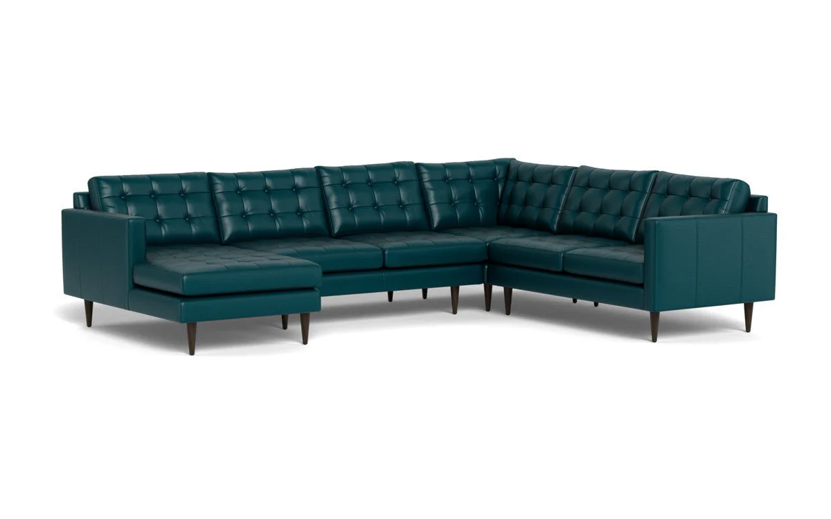 Wallace 130" Leather Corner Sectionals w. Left Chaise - Image 39