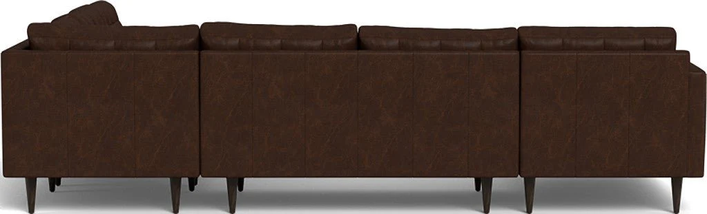 Wallace 130" Leather Corner Sectionals w. Left Chaise - Image 5
