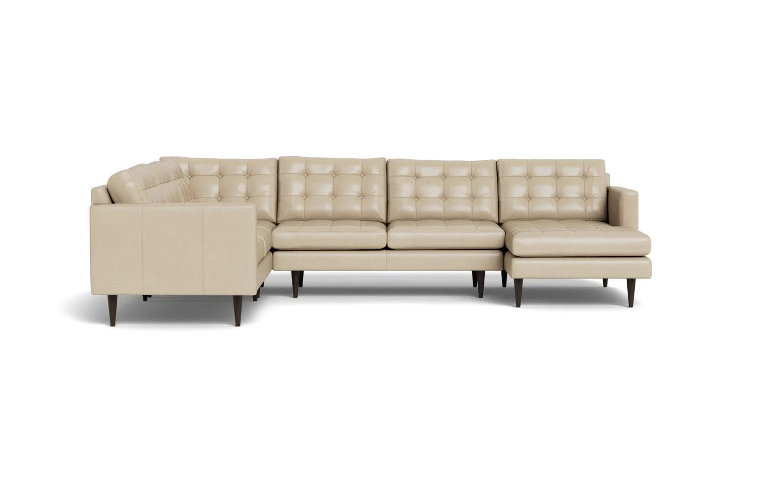 Wallace 130" Leather Corner Sectionals w. Right Chaise - Image 14
