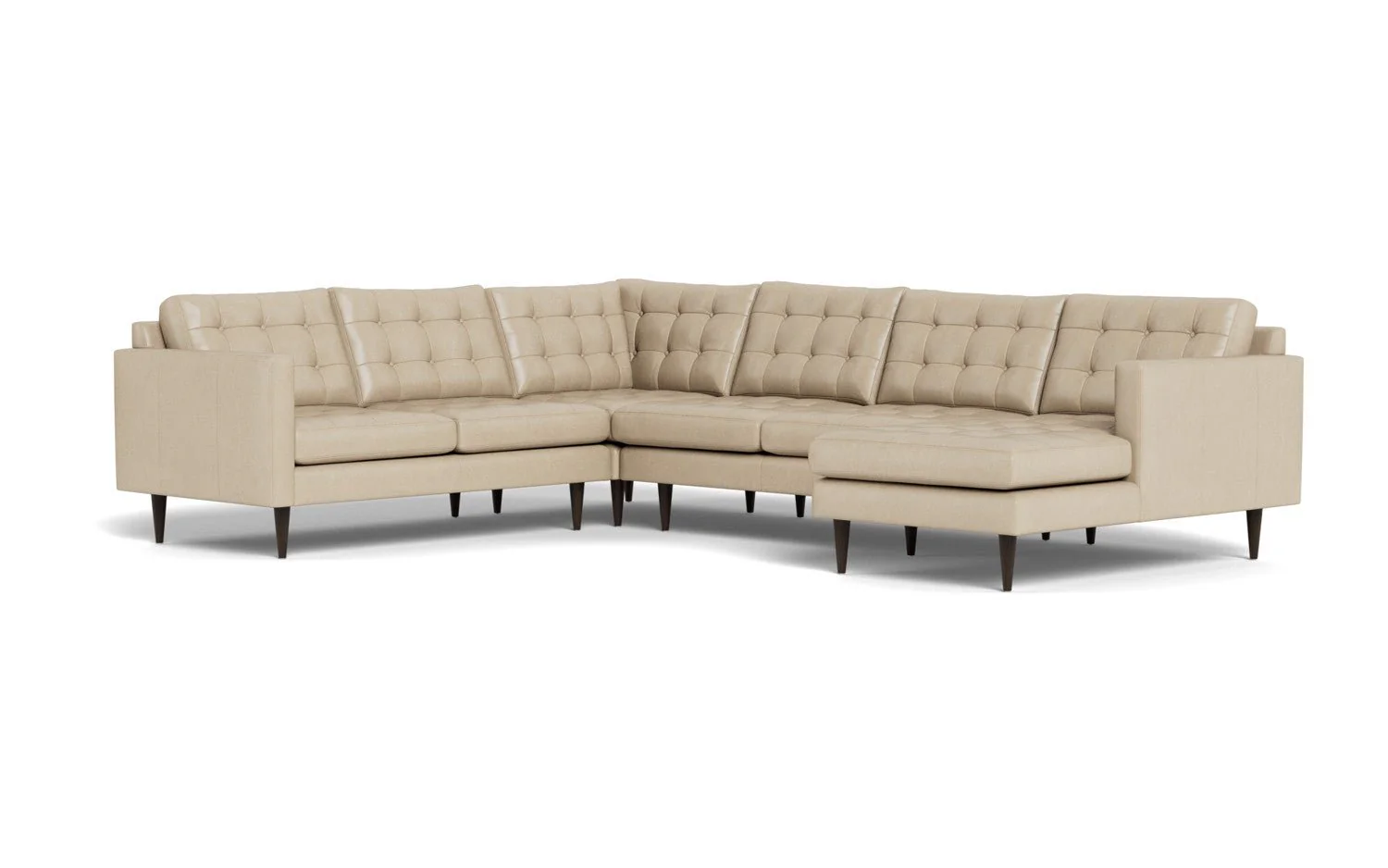 Wallace 130" Leather Corner Sectionals w. Right Chaise - Image 15
