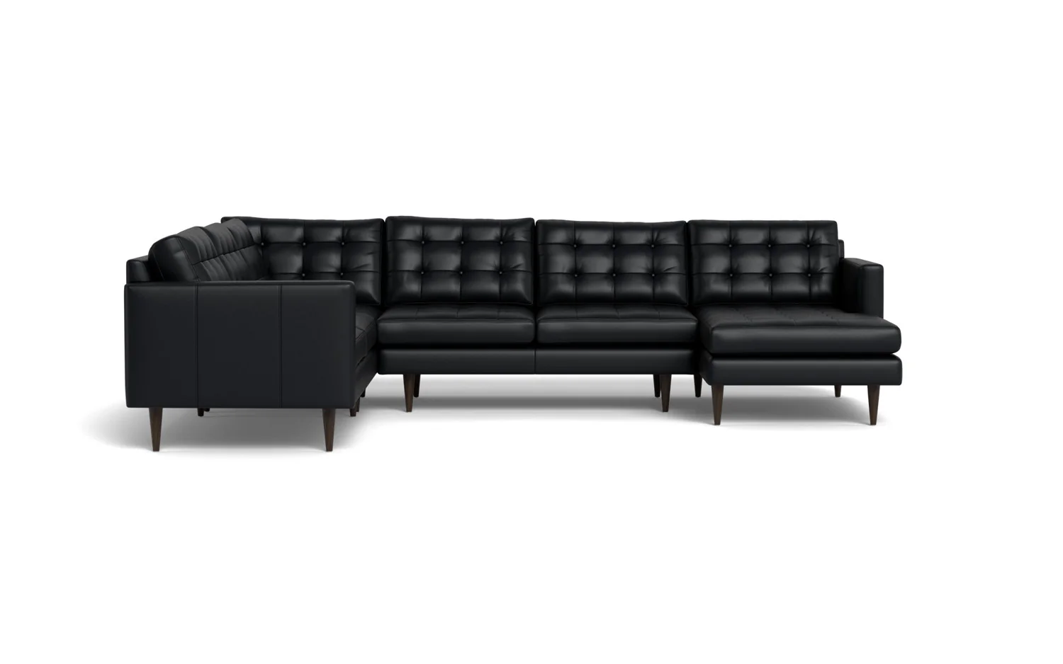 Wallace 130" Leather Corner Sectionals w. Right Chaise - Image 20