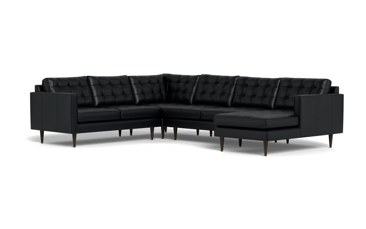 Wallace 130" Leather Corner Sectionals w. Right Chaise - Image 21
