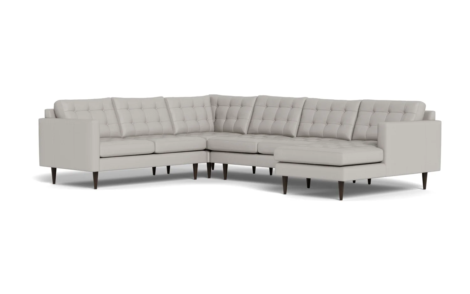 Wallace 130" Leather Corner Sectionals w. Right Chaise - Image 24