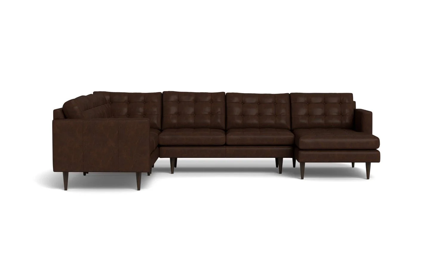 Wallace 130" Leather Corner Sectionals w. Right Chaise - Image 3