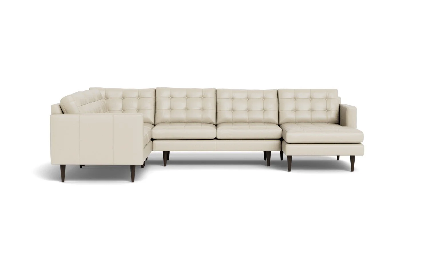 Wallace 130" Leather Corner Sectionals w. Right Chaise - Image 32