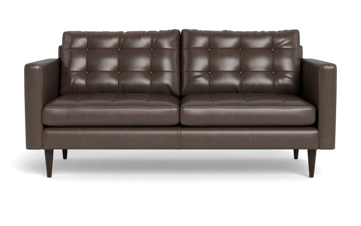 Wallace 74" Leather Apartment Sofa - Image 11