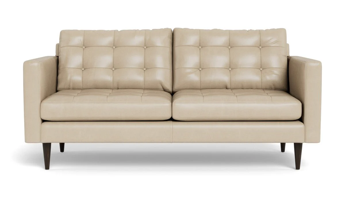 Wallace 74" Leather Apartment Sofa - Image 14