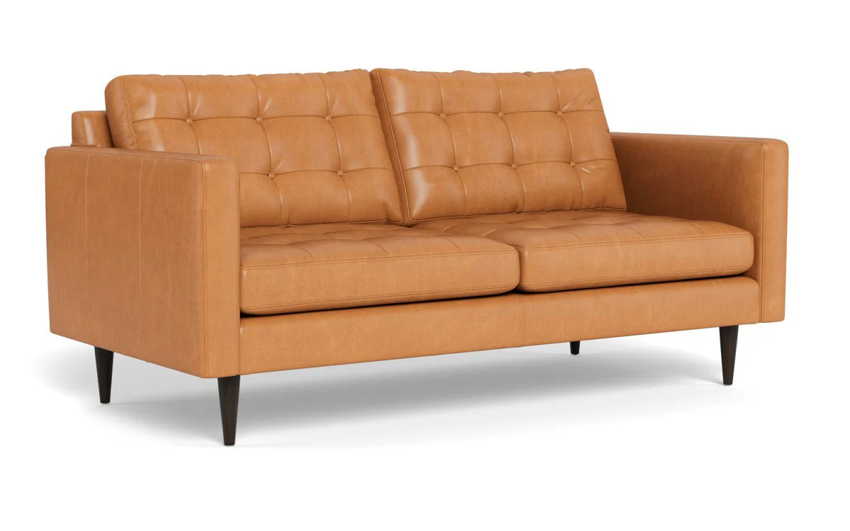 Wallace 74" Leather Apartment Sofa - Image 18