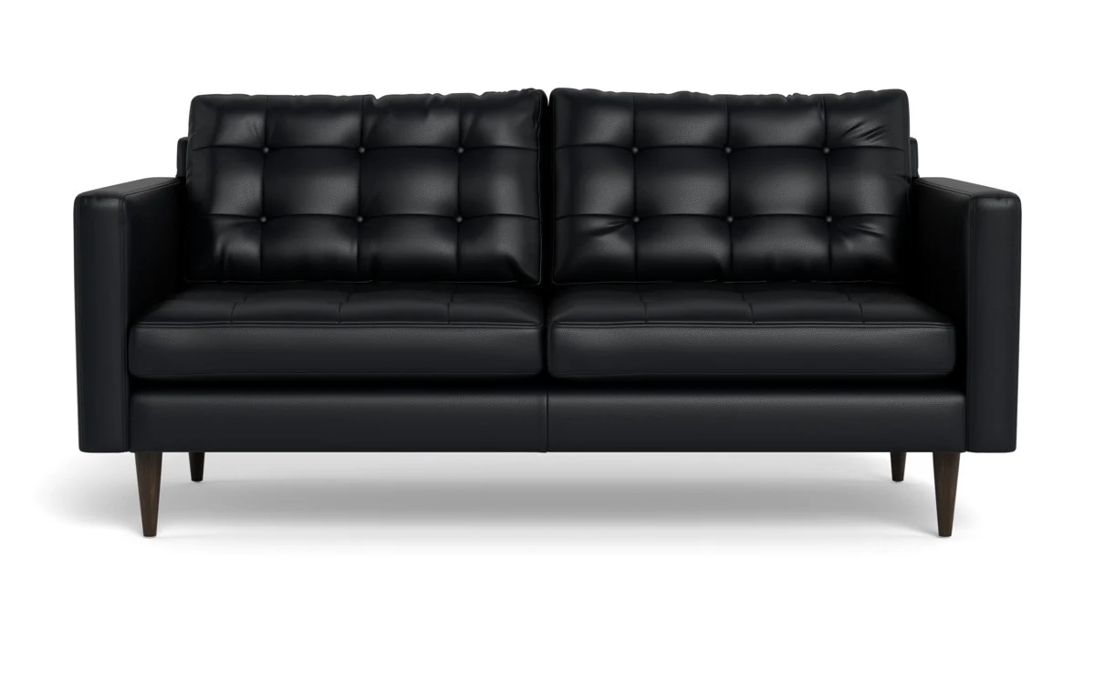 Wallace 74" Leather Apartment Sofa - Image 20