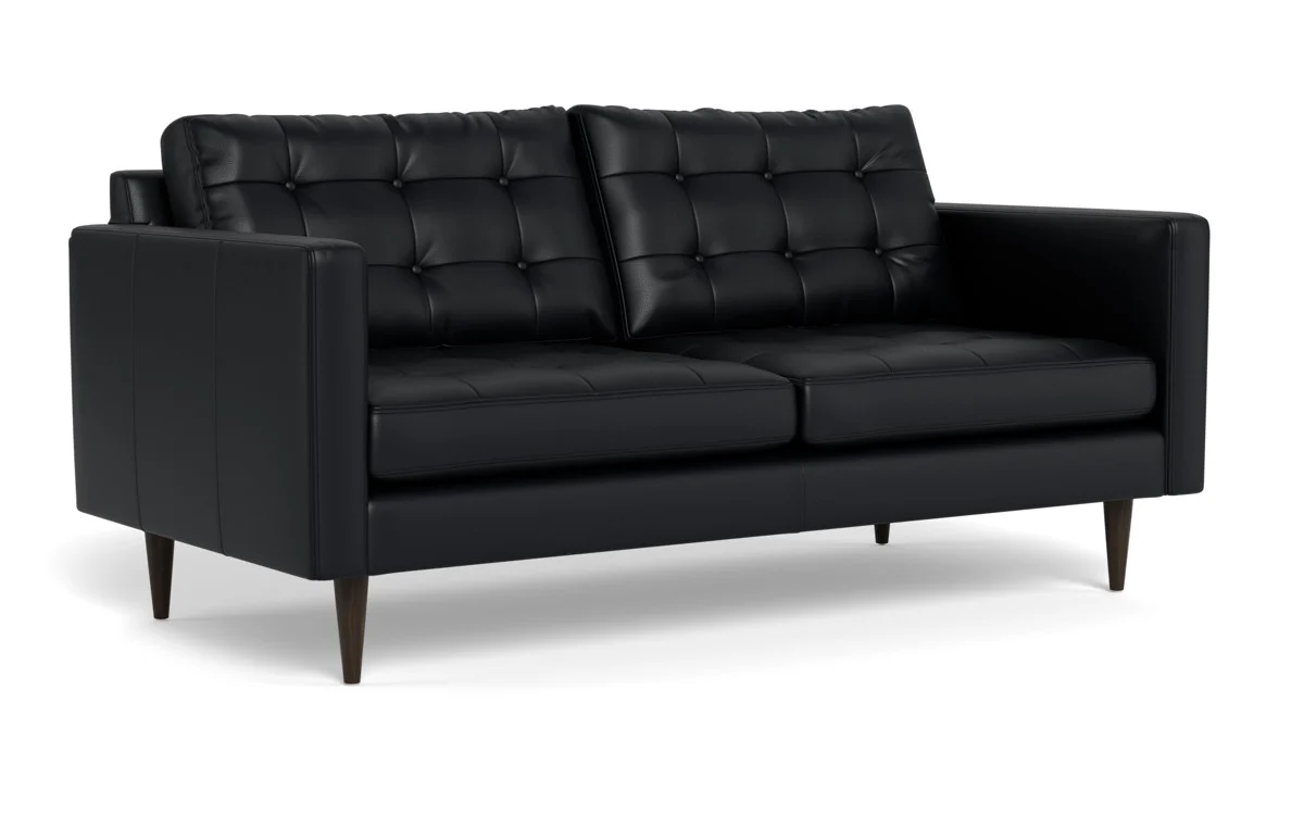 Wallace 74" Leather Apartment Sofa - Image 21