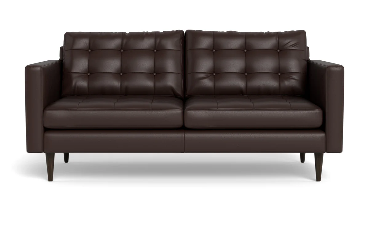 Wallace 74" Leather Apartment Sofa - Image 35
