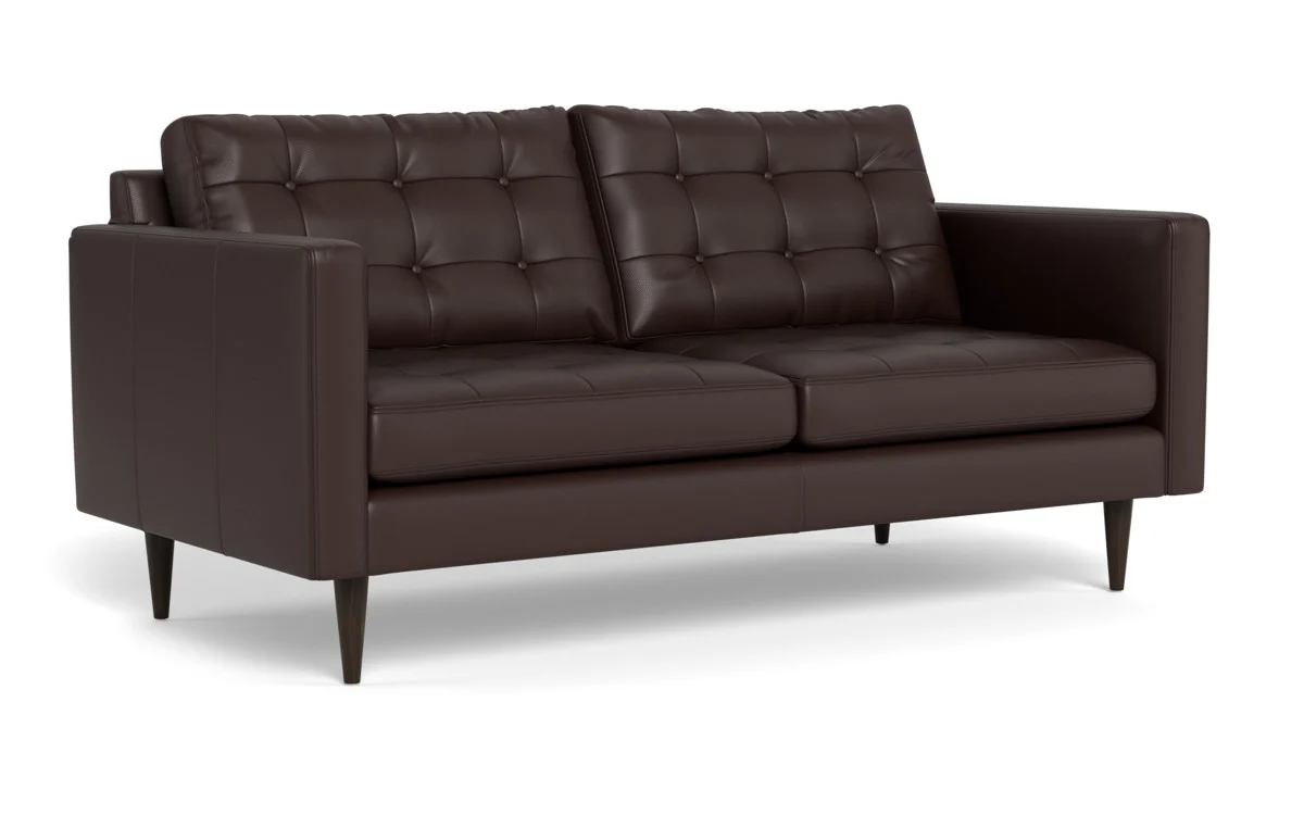 Wallace 74" Leather Apartment Sofa - Image 36