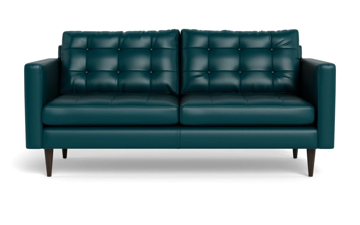 Wallace 74" Leather Apartment Sofa - Image 38