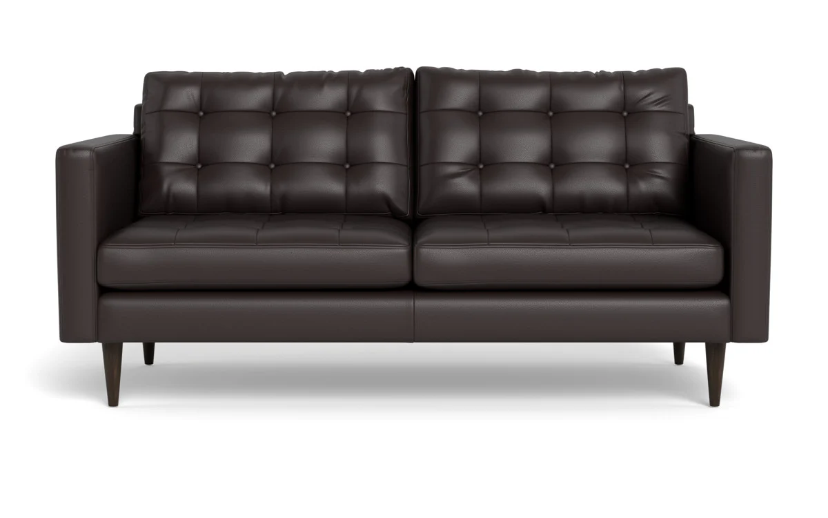 Wallace 74" Leather Apartment Sofa - Image 41