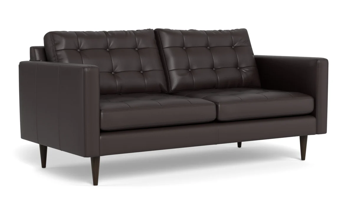 Wallace 74" Leather Apartment Sofa - Image 42