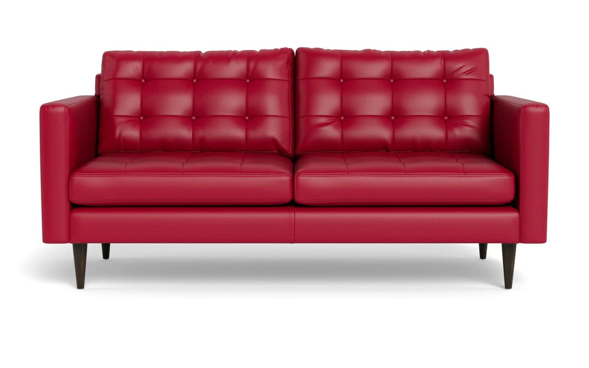 Wallace 74" Leather Apartment Sofa - Image 44