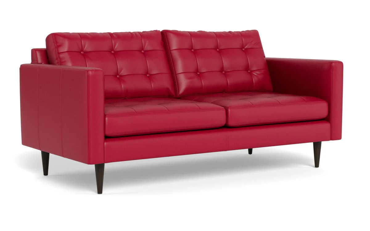 Wallace 74" Leather Apartment Sofa - Image 45