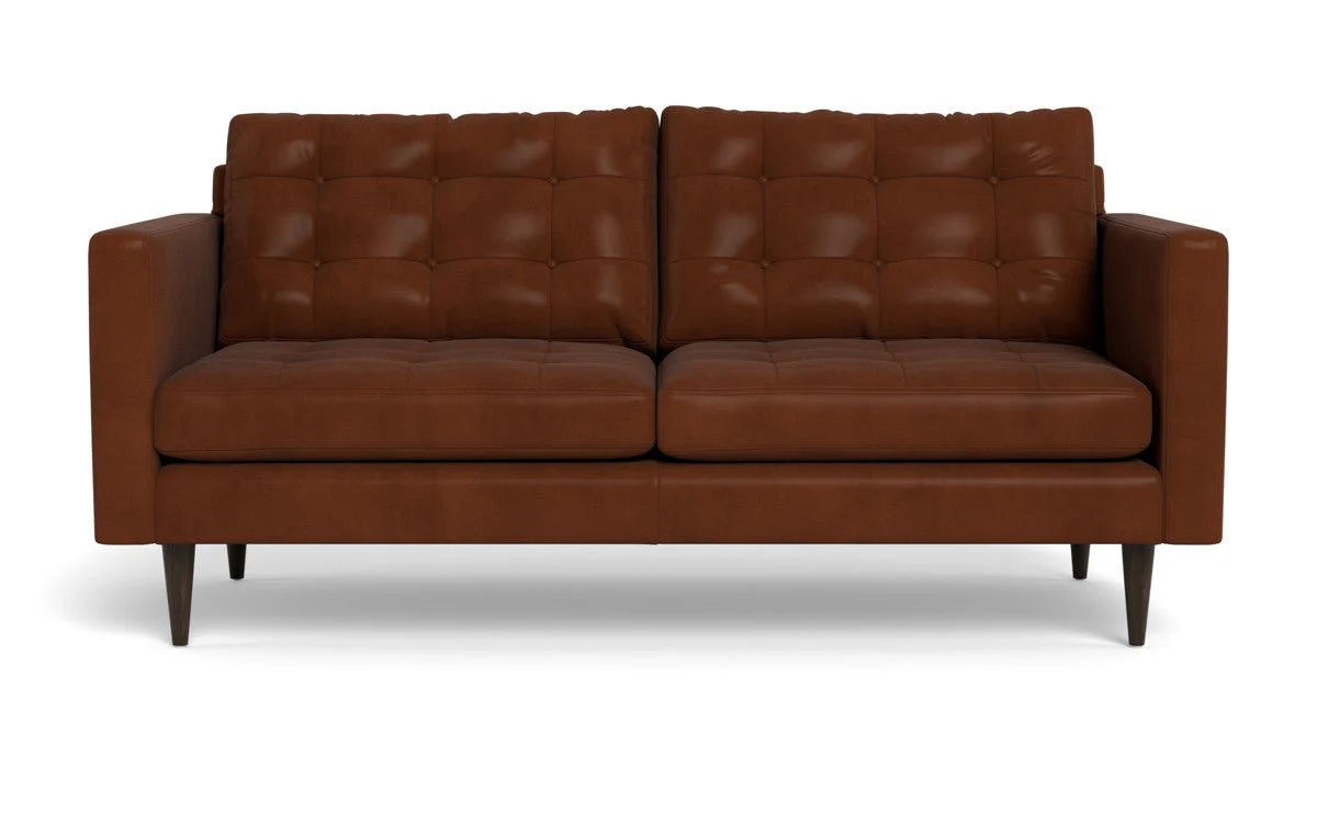 Wallace 74" Leather Apartment Sofa - Image 8