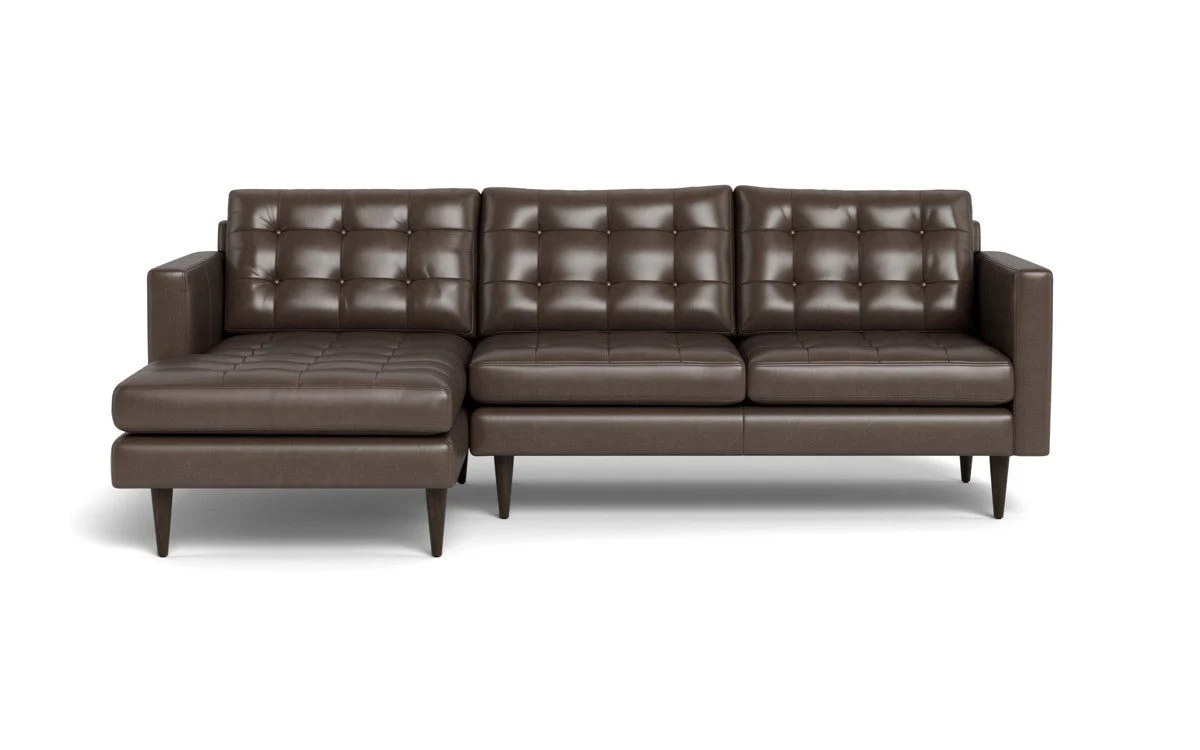 Wallace 98" Leather Left Chaise Sectional - Image 11