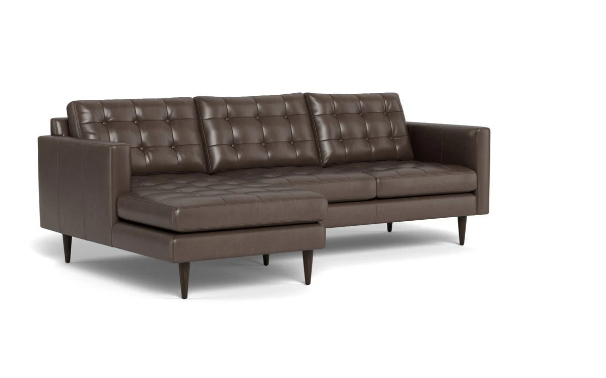 Wallace 98" Leather Left Chaise Sectional - Image 12