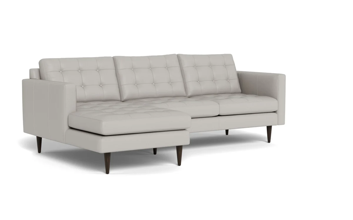 Wallace 98" Leather Left Chaise Sectional - Image 24