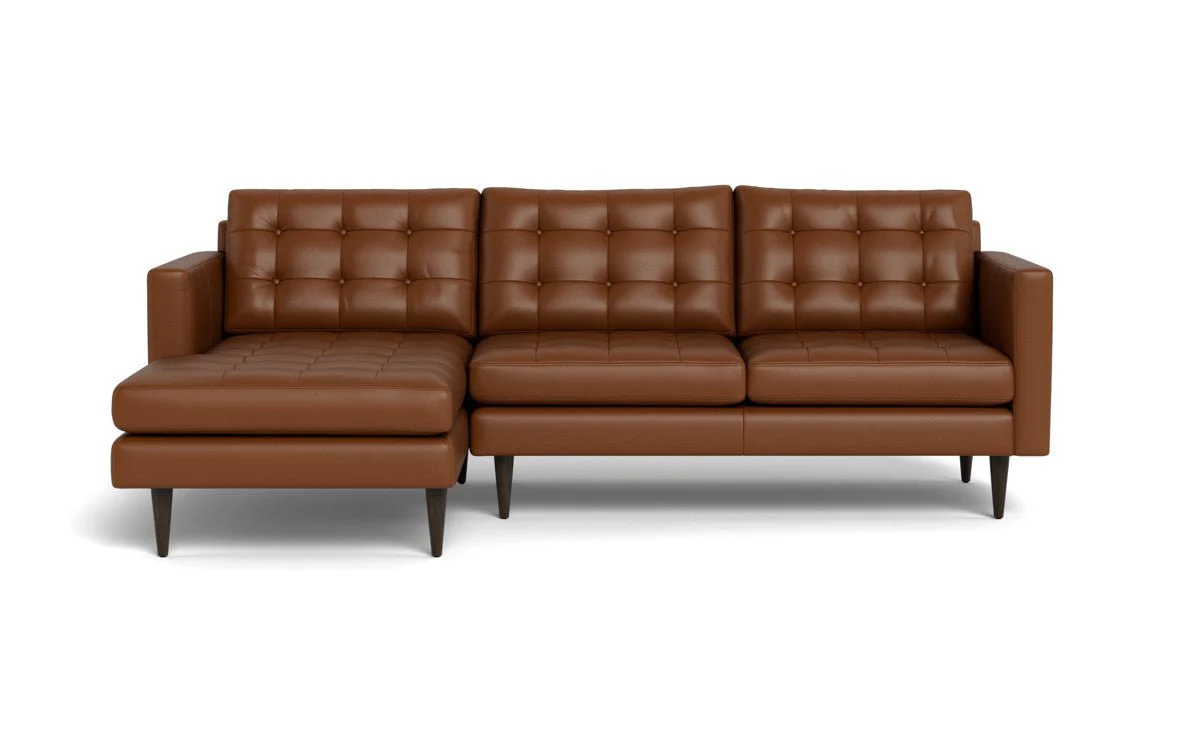 Wallace 98" Leather Left Chaise Sectional - Image 26