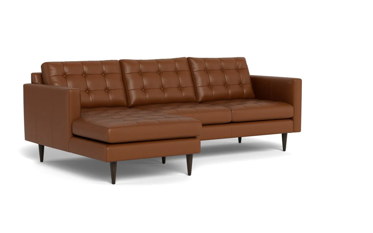 Wallace 98" Leather Left Chaise Sectional - Image 27