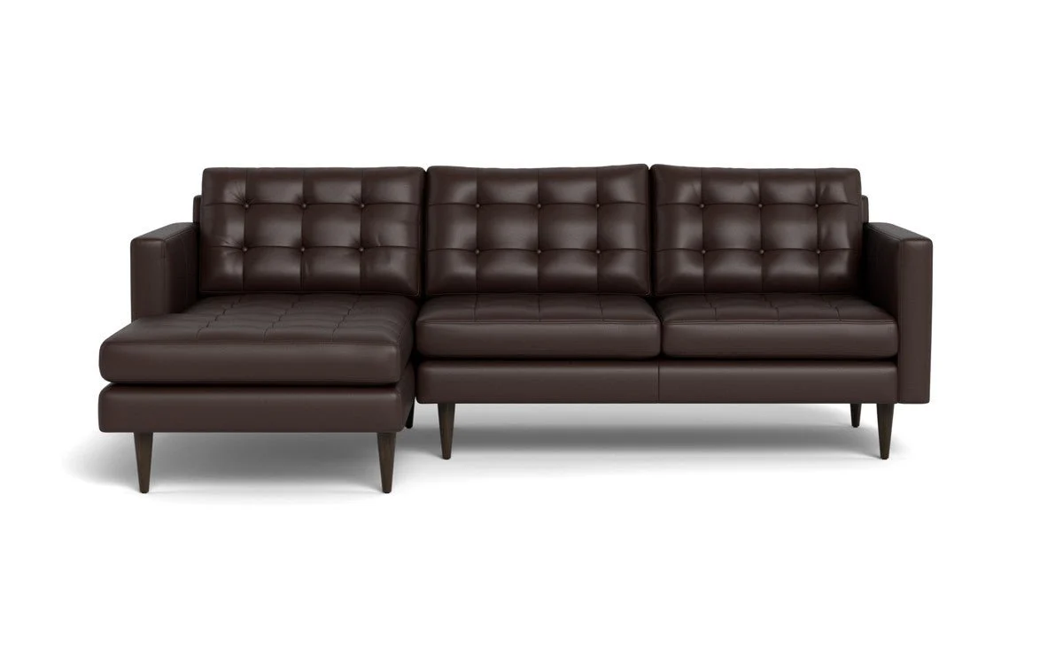 Wallace 98" Leather Left Chaise Sectional - Image 35
