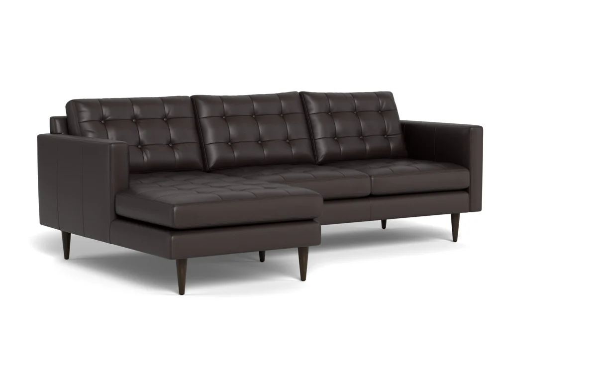 Wallace 98" Leather Left Chaise Sectional - Image 42