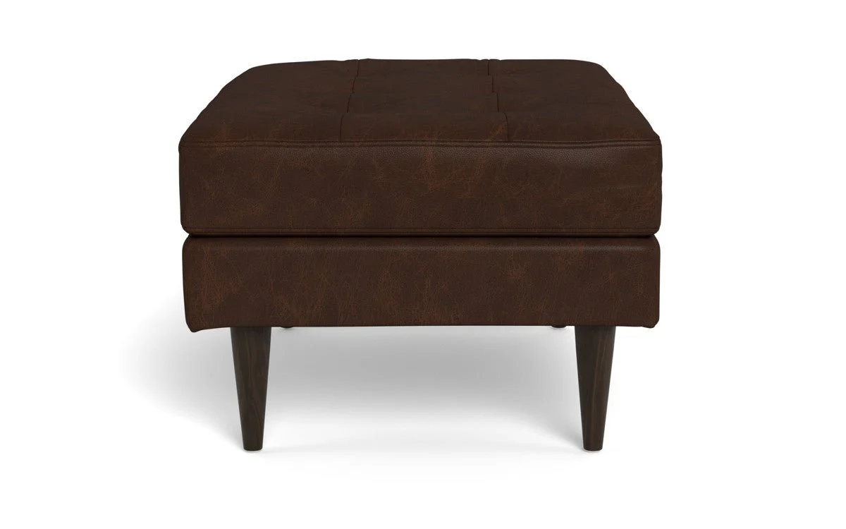 Wallace Leather Ottoman - Image 3