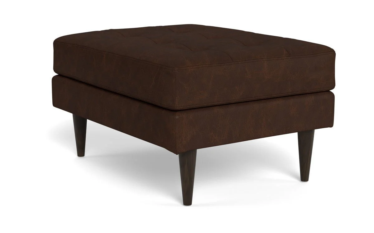 Wallace Leather Ottoman - Image 4
