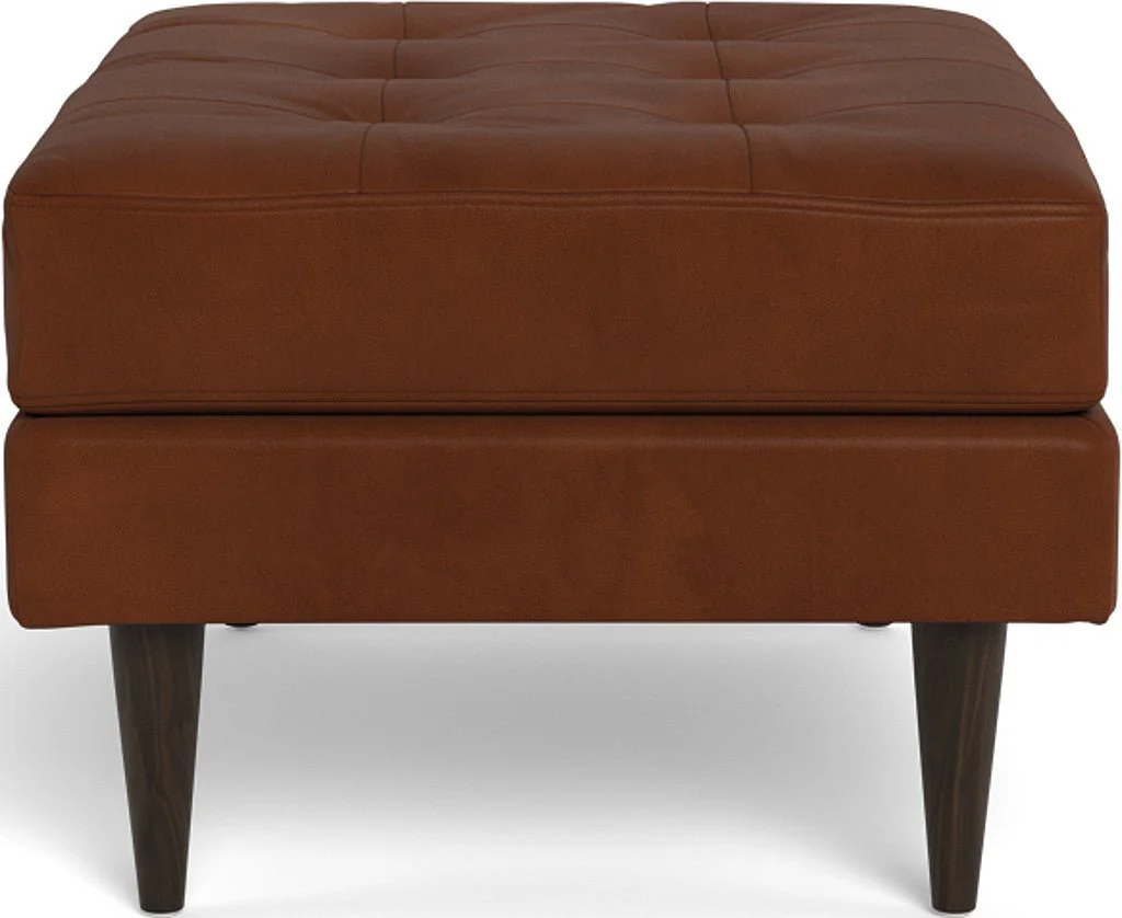 Wallace Leather Ottoman - Image 9