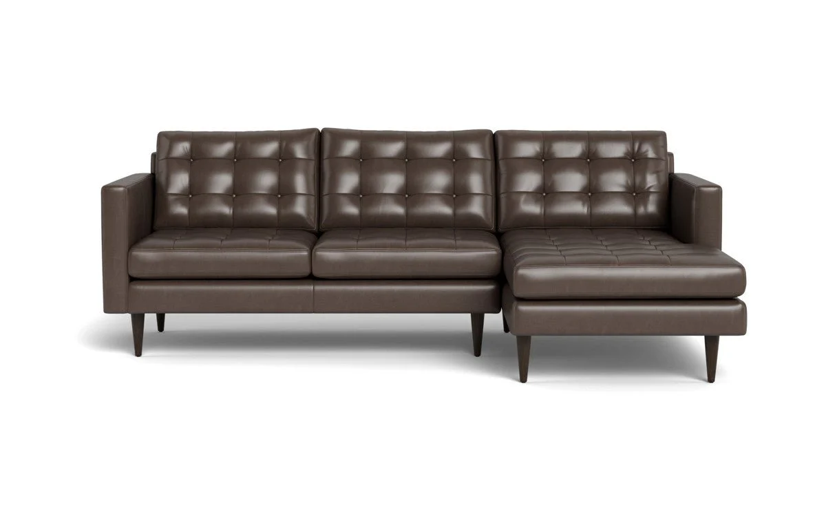 Wallace 98" Leather Right Chaise Sectional - Image 11