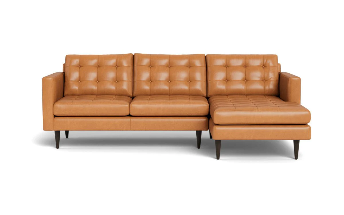 Wallace 98" Leather Right Chaise Sectional - Image 17